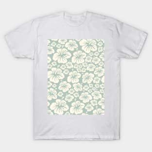 sage green hibiscus tropical aloha Hawaii coconut girl aesthetic iPhone case T-Shirt